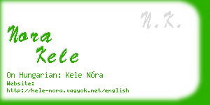 nora kele business card
